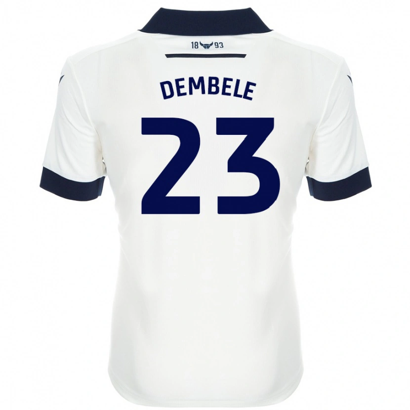 Danxen Hombre Camiseta Siriki Dembélé #23 Blanco Azul Marino 2ª Equipación 2024/25 La Camisa México