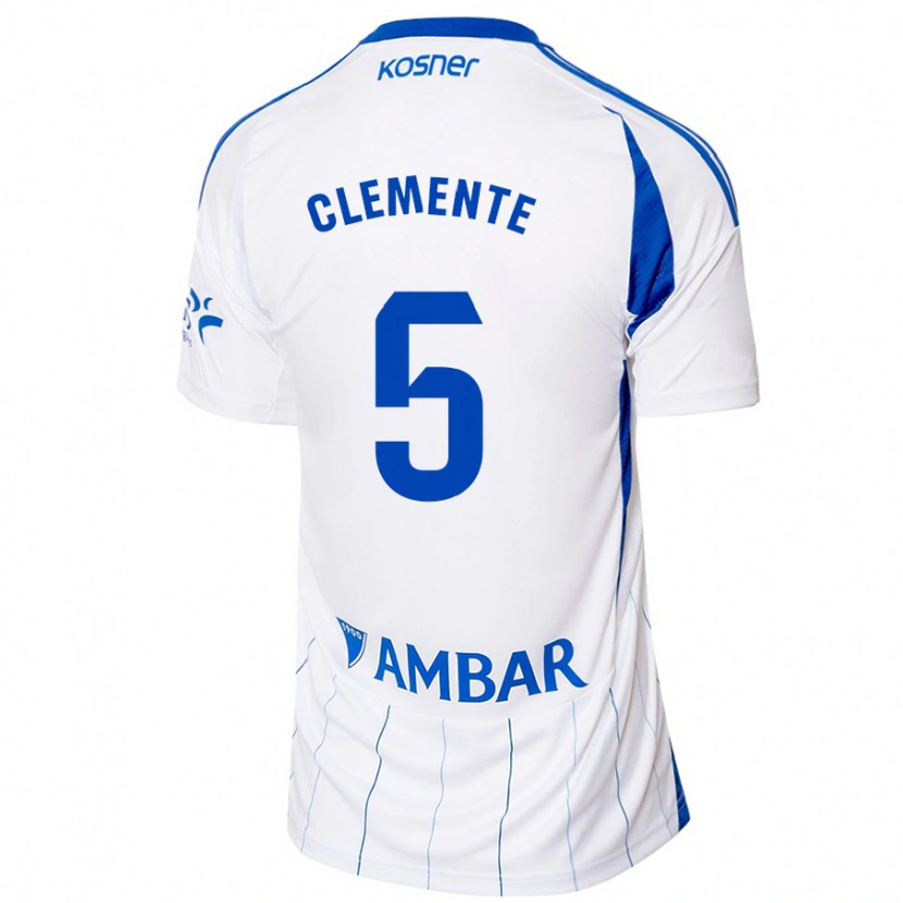Danxen Hombre Camiseta Enrique Clemente #5 Rojo Blanco 1ª Equipación 2024/25 La Camisa México