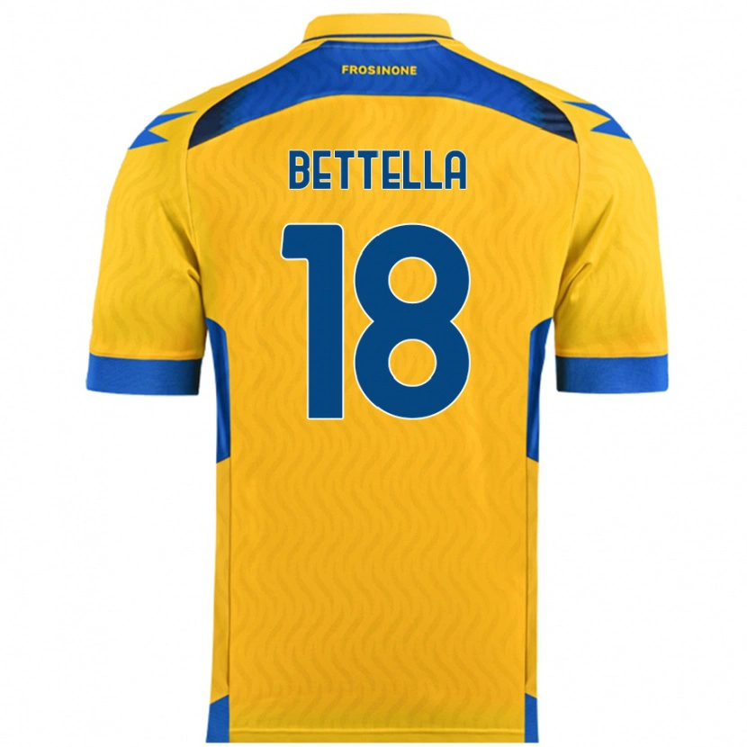 Danxen Hombre Camiseta Davide Bettella #18 Amarillo 1ª Equipación 2024/25 La Camisa México
