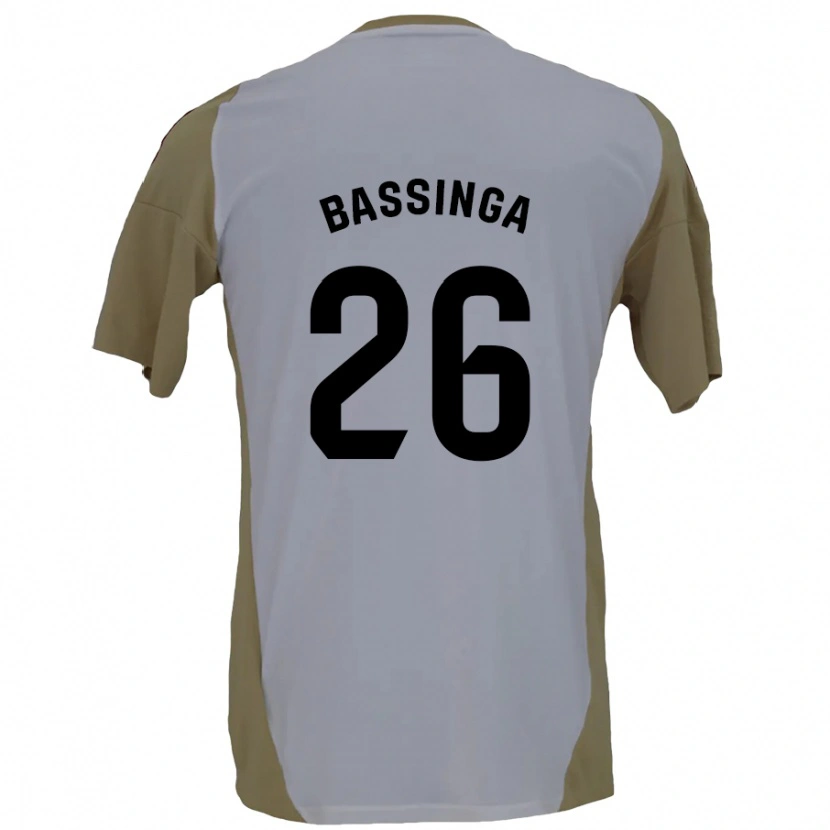 Danxen Hombre Camiseta Aboubacar Bassinga #26 Marrón Blanco 2ª Equipación 2024/25 La Camisa México