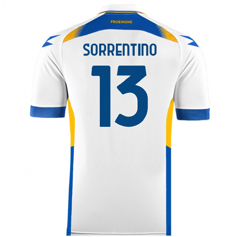 Danxen Hombre Camiseta Alessandro Sorrentino #13 Blanco 2ª Equipación 2024/25 La Camisa México