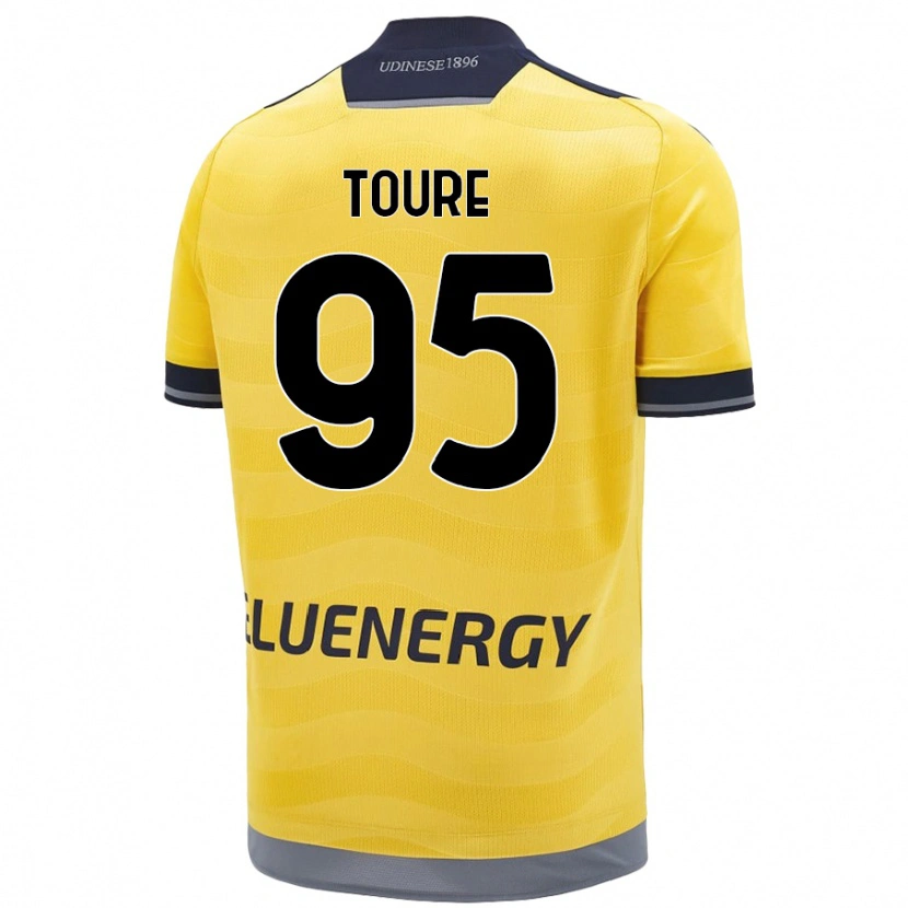 Danxen Hombre Camiseta Isaak Touré #95 Dorado 2ª Equipación 2024/25 La Camisa México