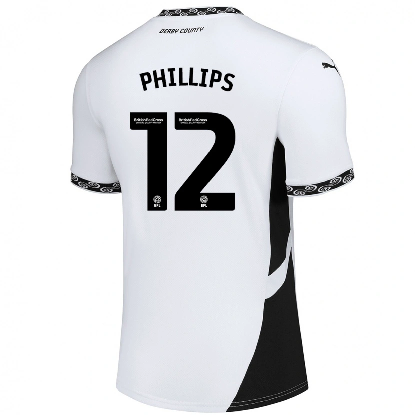 Danxen Mujer Camiseta Nathaniel Phillips #12 Blanco Negro 1ª Equipación 2024/25 La Camisa México