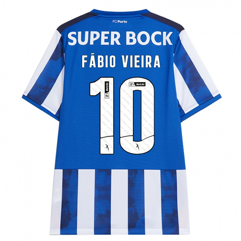 Danxen Mujer Camiseta Fábio Vieira #10 Azul Blanco 1ª Equipación 2024/25 La Camisa México