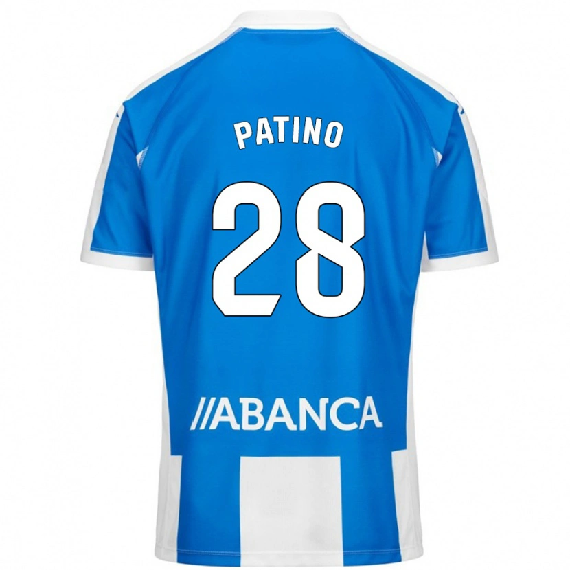 Danxen Mujer Camiseta Charlie Patino #28 Azul Blanco 1ª Equipación 2024/25 La Camisa México