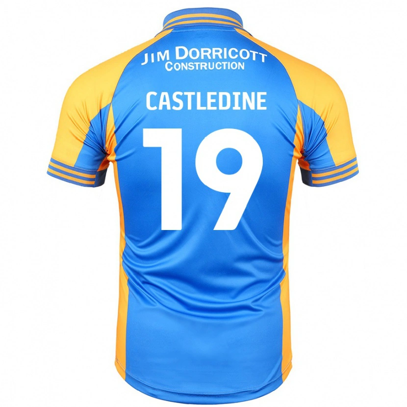 Danxen Mujer Camiseta Leo Castledine #19 Azul Ámbar 1ª Equipación 2024/25 La Camisa México