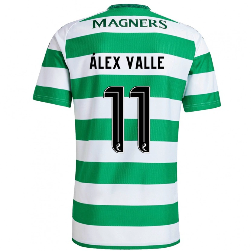 Danxen Mujer Camiseta Álex Valle #11 Verde Blanco 1ª Equipación 2024/25 La Camisa México