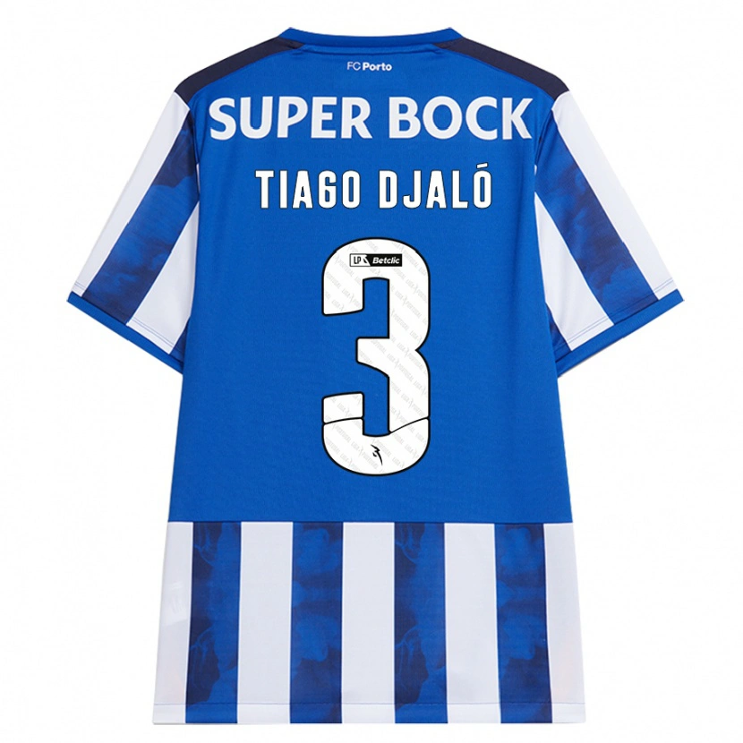 Danxen Mujer Camiseta Tiago Djaló #3 Azul Blanco 1ª Equipación 2024/25 La Camisa México