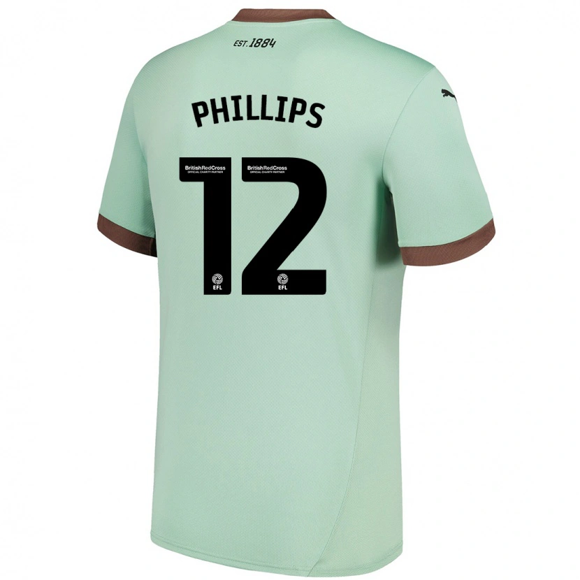 Danxen Mujer Camiseta Nathaniel Phillips #12 Verde Pálido 2ª Equipación 2024/25 La Camisa México