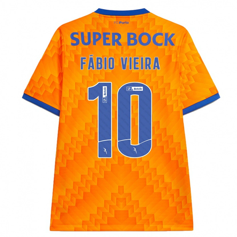 Danxen Mujer Camiseta Fábio Vieira #10 Naranja 2ª Equipación 2024/25 La Camisa México