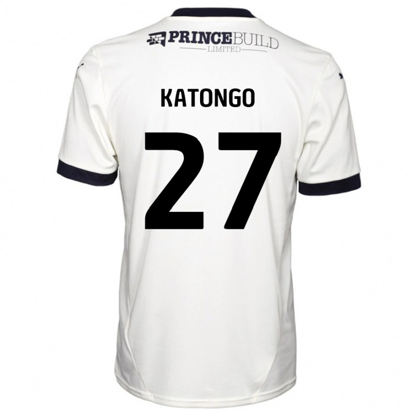 Danxen Mujer Camiseta Jadel Katongo #27 Blanquecino Negro 2ª Equipación 2024/25 La Camisa México