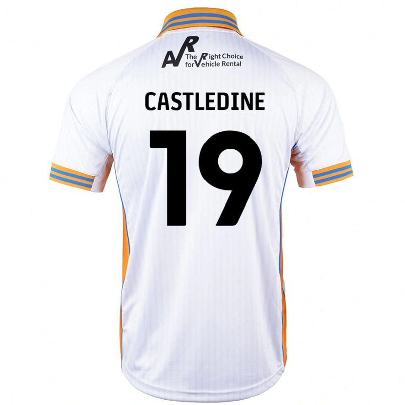 Danxen Mujer Camiseta Leo Castledine #19 Blanco 2ª Equipación 2024/25 La Camisa México
