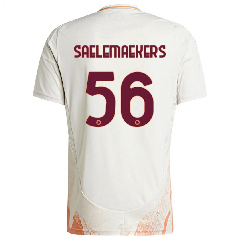 Danxen Mujer Camiseta Alexis Saelemaekers #56 Crema Blanco Naranja 2ª Equipación 2024/25 La Camisa México