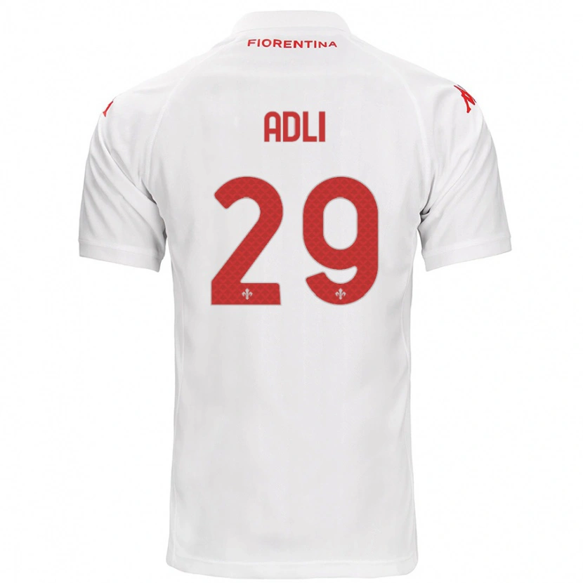 Danxen Mujer Camiseta Yacine Adli #29 Blanco 2ª Equipación 2024/25 La Camisa México