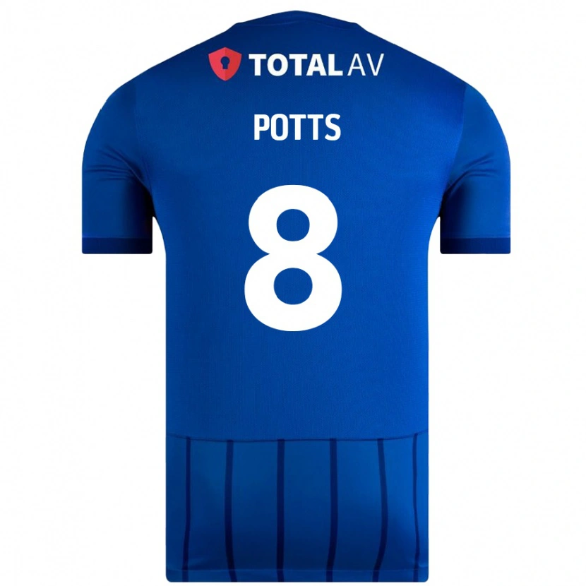 Danxen Mujer Camiseta Freddie Potts #8 Azul 1ª Equipación 2024/25 La Camisa México