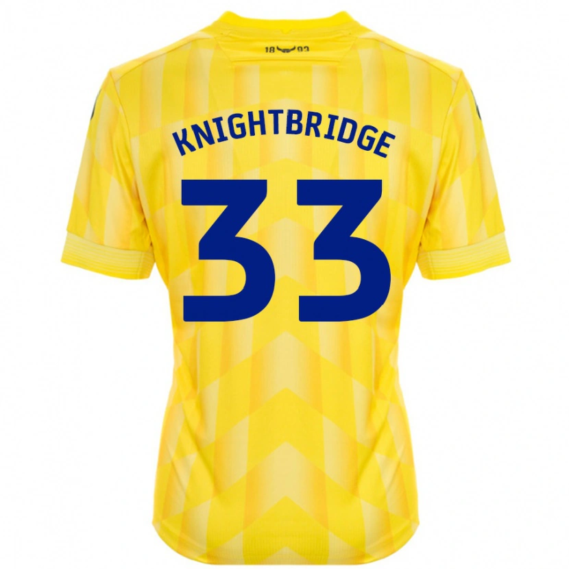 Danxen Mujer Camiseta Jacob Knightbridge #33 Amarillo 1ª Equipación 2024/25 La Camisa México