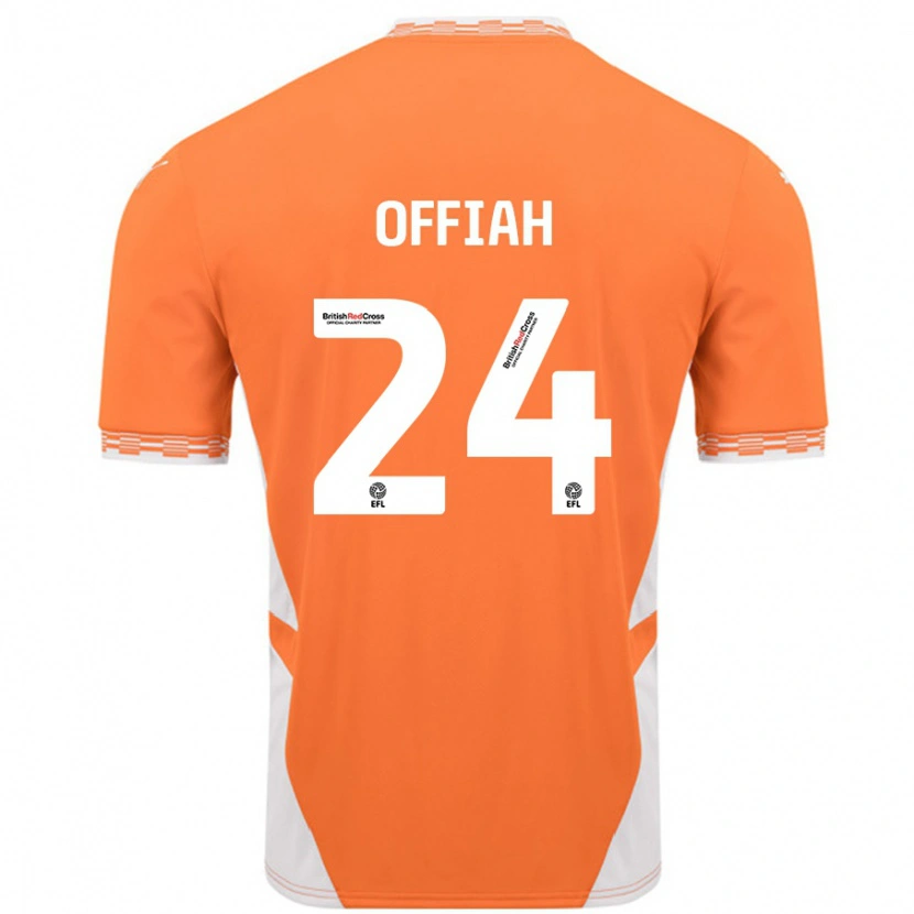 Danxen Mujer Camiseta Odel Offiah #24 Naranja Blanco 1ª Equipación 2024/25 La Camisa México