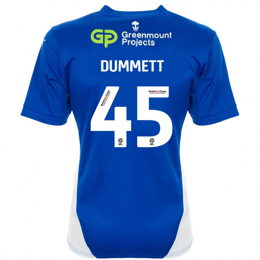 Danxen Mujer Camiseta Paul Dummett #45 Azul Blanco 1ª Equipación 2024/25 La Camisa México