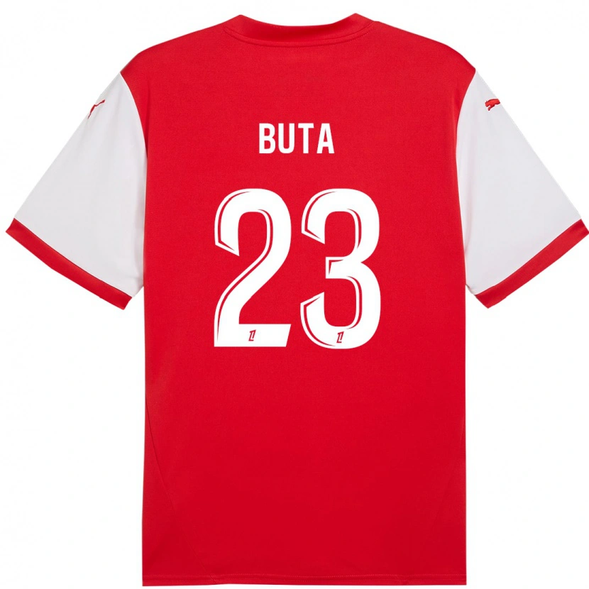 Danxen Mujer Camiseta Aurélio Buta #23 Rojo Blanco 1ª Equipación 2024/25 La Camisa México