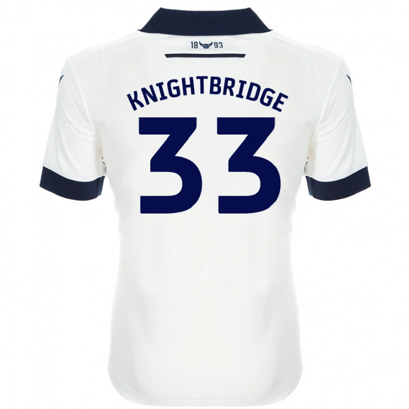 Danxen Mujer Camiseta Jacob Knightbridge #33 Blanco Azul Marino 2ª Equipación 2024/25 La Camisa México