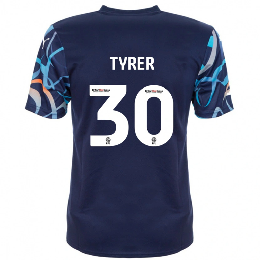 Danxen Mujer Camiseta Harry Tyrer #30 Azul Marino 2ª Equipación 2024/25 La Camisa México