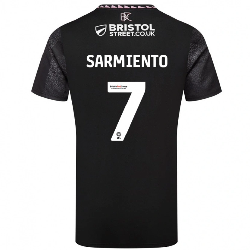 Danxen Mujer Camiseta Jeremy Sarmiento #7 Negro 2ª Equipación 2024/25 La Camisa México