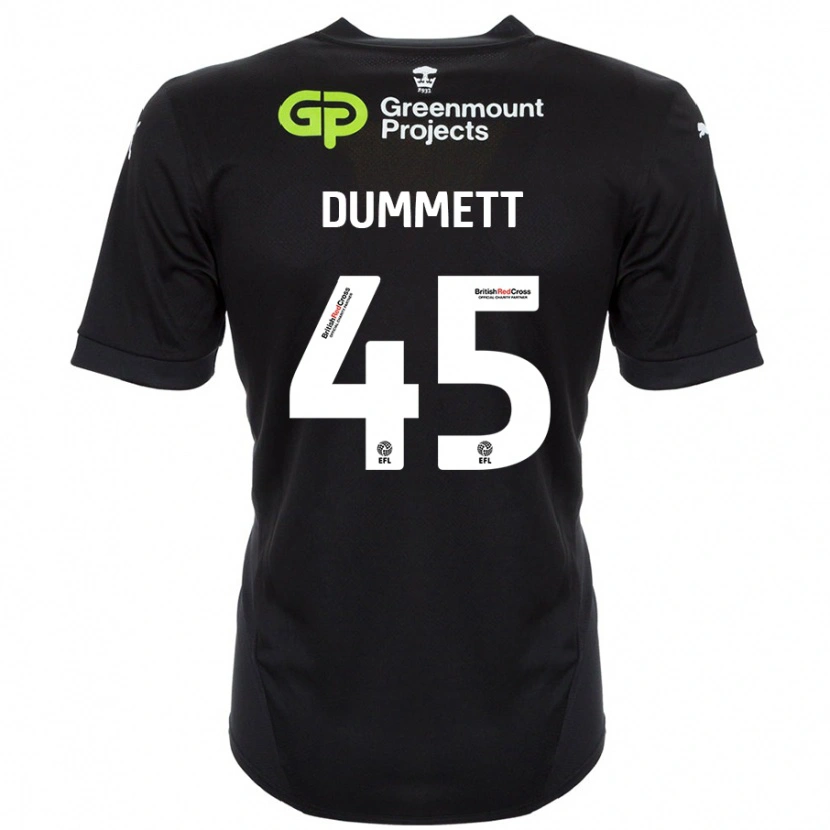 Danxen Mujer Camiseta Paul Dummett #45 Negro 2ª Equipación 2024/25 La Camisa México