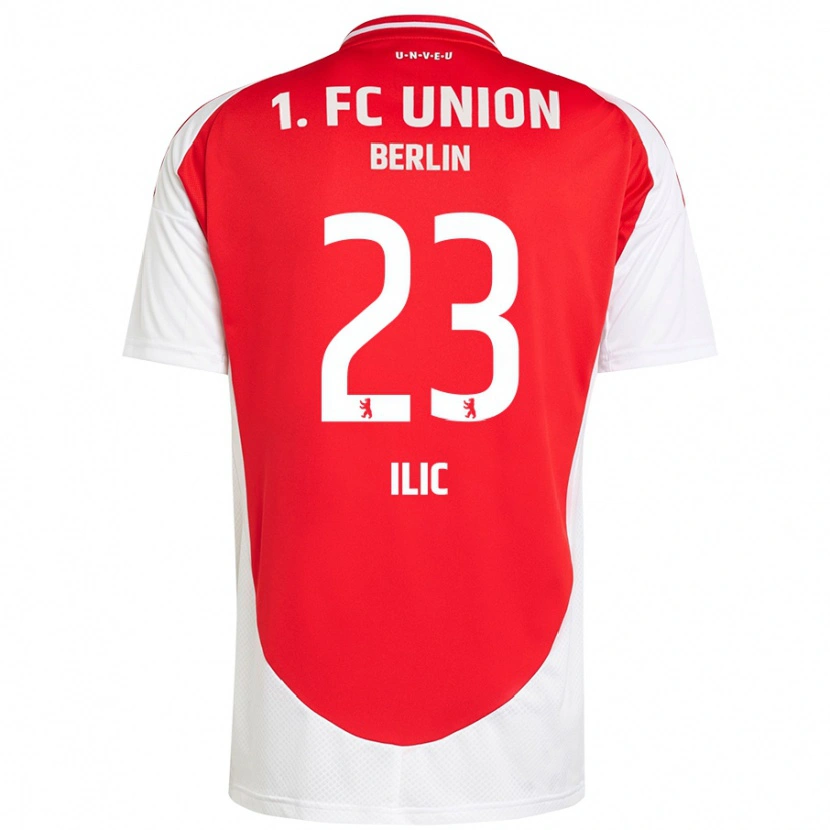 Danxen Mujer Camiseta Andrej Ilic #23 Rojo Blanco 1ª Equipación 2024/25 La Camisa México