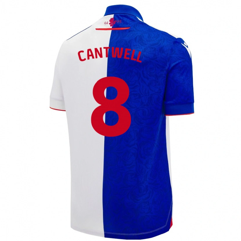 Danxen Mujer Camiseta Todd Cantwell #8 Azul Cielo Blanco 1ª Equipación 2024/25 La Camisa México