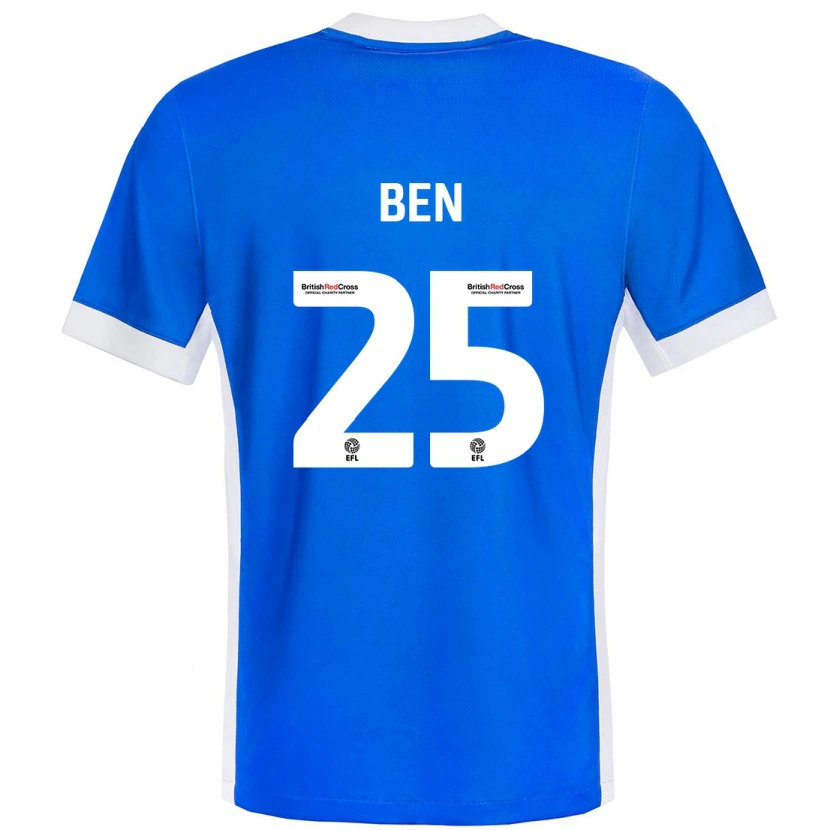 Danxen Mujer Camiseta Ben Davies #25 Azul Blanco 1ª Equipación 2024/25 La Camisa México