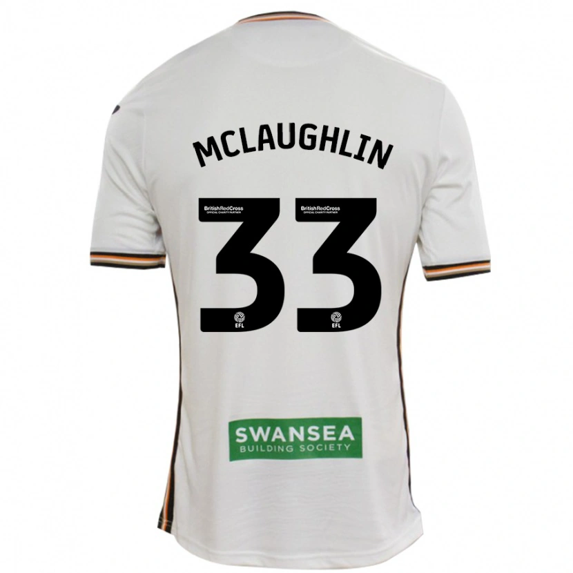 Danxen Mujer Camiseta Jon Mclaughlin #33 Blanco 1ª Equipación 2024/25 La Camisa México