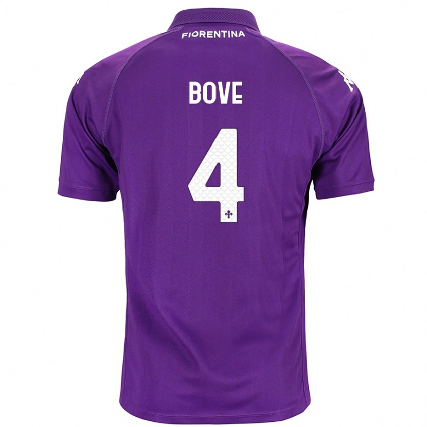 Danxen Mujer Camiseta Edoardo Bove #4 Morado 1ª Equipación 2024/25 La Camisa México