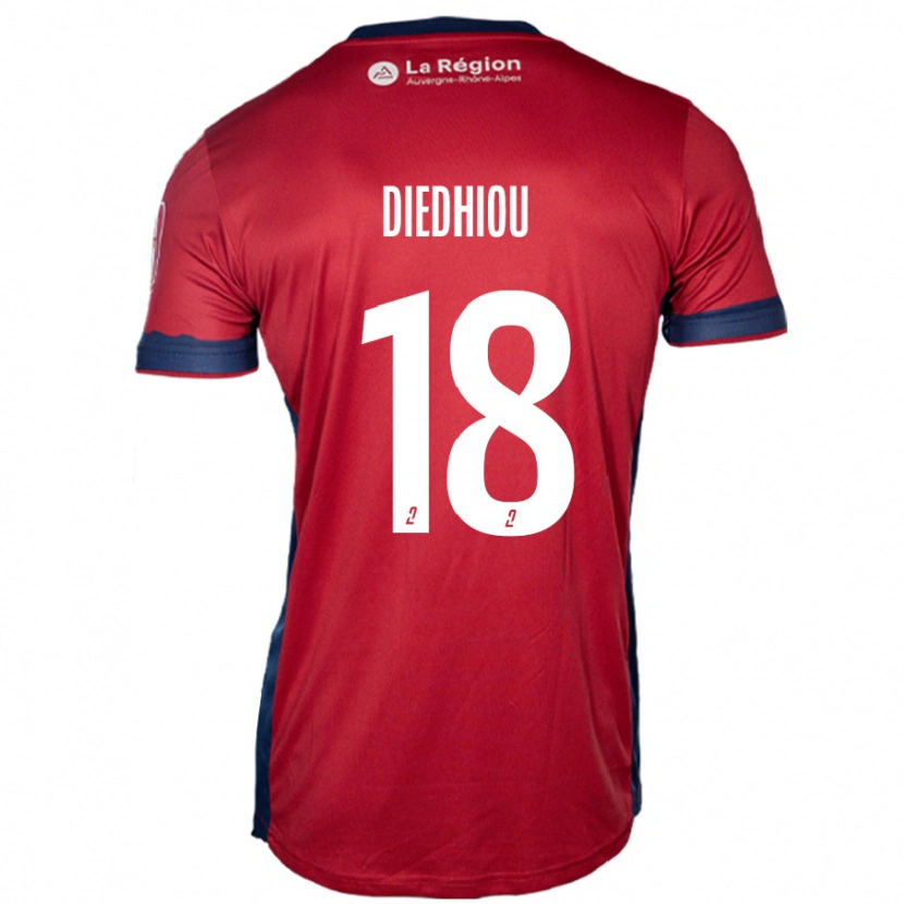 Danxen Mujer Camiseta Famara Diédhiou #18 Borgoña Claro 1ª Equipación 2024/25 La Camisa México