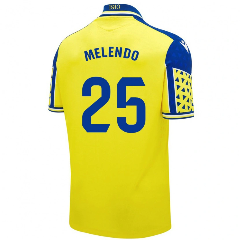 Danxen Mujer Camiseta Óscar Melendo #25 Amarillo Azul 1ª Equipación 2024/25 La Camisa México