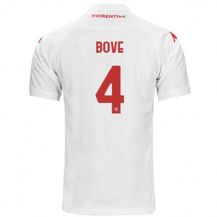 Danxen Mujer Camiseta Edoardo Bove #4 Blanco 2ª Equipación 2024/25 La Camisa México