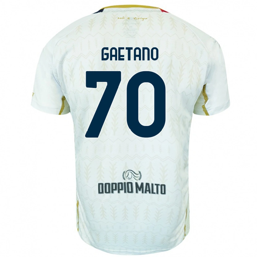Danxen Mujer Camiseta Gianluca Gaetano #70 Blanco 2ª Equipación 2024/25 La Camisa México