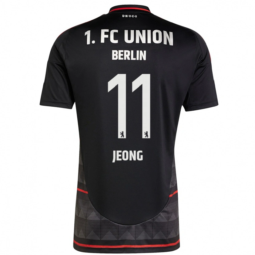 Danxen Mujer Camiseta Woo-Yeong Jeong #11 Negro 2ª Equipación 2024/25 La Camisa México
