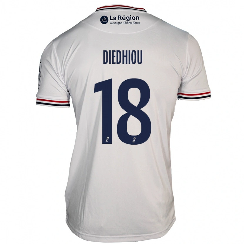 Danxen Mujer Camiseta Famara Diédhiou #18 Blanco 2ª Equipación 2024/25 La Camisa México