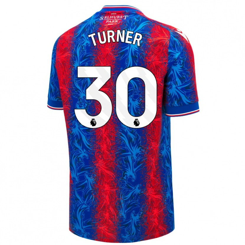 Danxen Mujer Camiseta Matt Turner #30 Rayas Rojas Y Azules 1ª Equipación 2024/25 La Camisa México