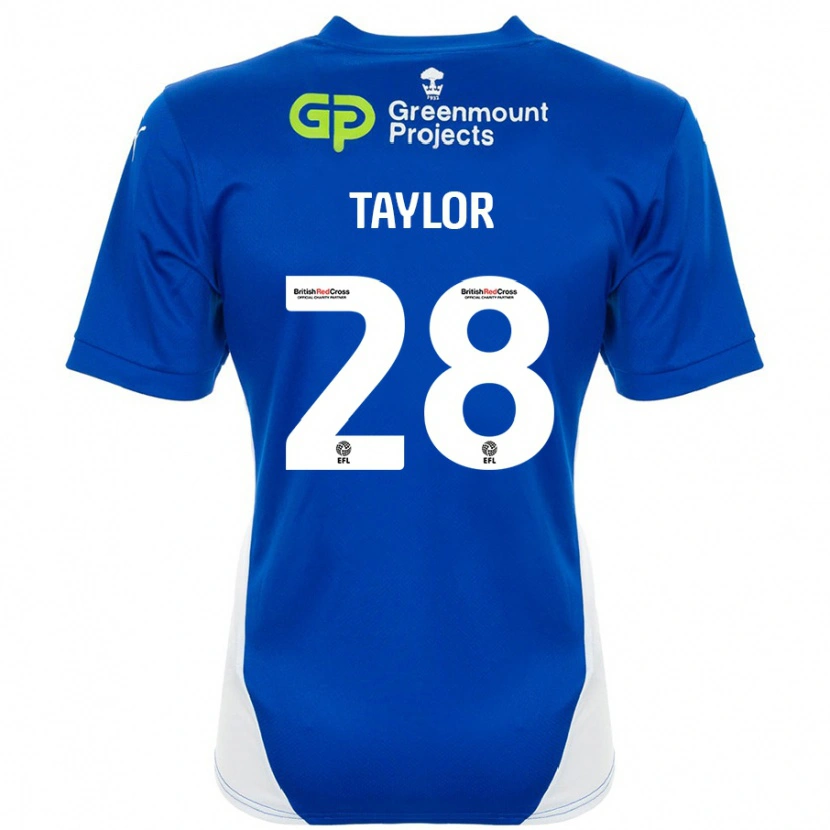 Danxen Mujer Camiseta Dale Taylor #28 Azul Blanco 1ª Equipación 2024/25 La Camisa México