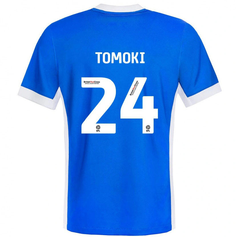 Danxen Mujer Camiseta Tomoki Iwata #24 Azul Blanco 1ª Equipación 2024/25 La Camisa México