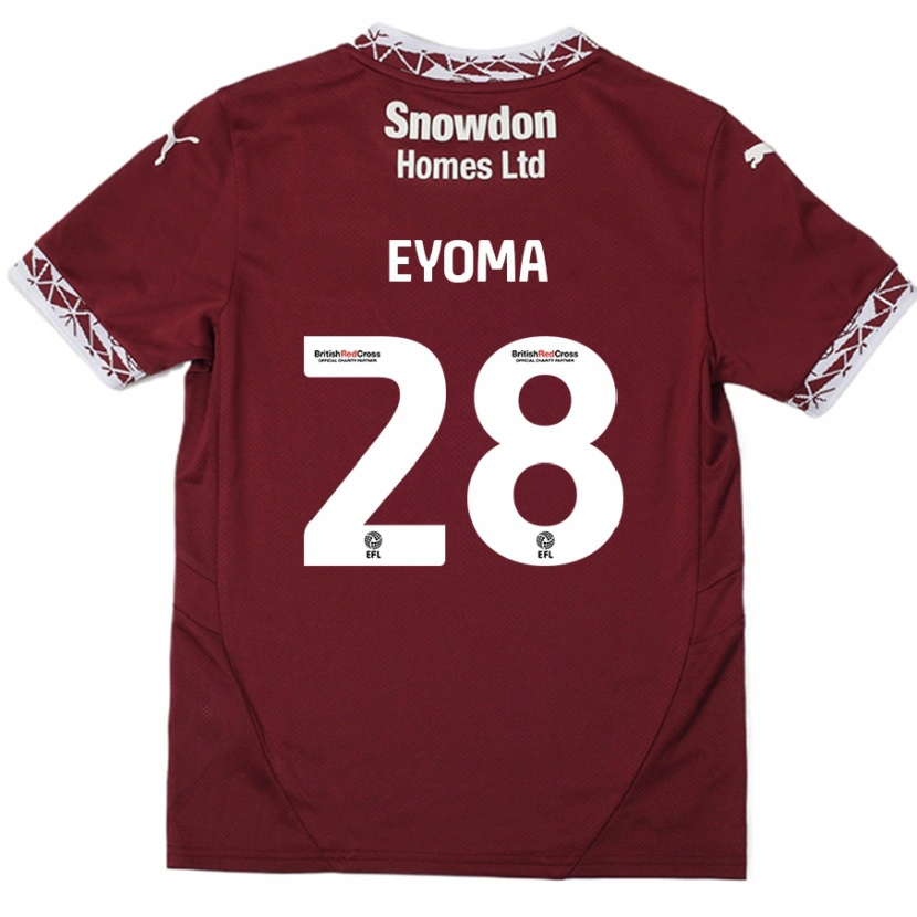 Danxen Mujer Camiseta Timothy Eyoma #28 Borgoña 1ª Equipación 2024/25 La Camisa México