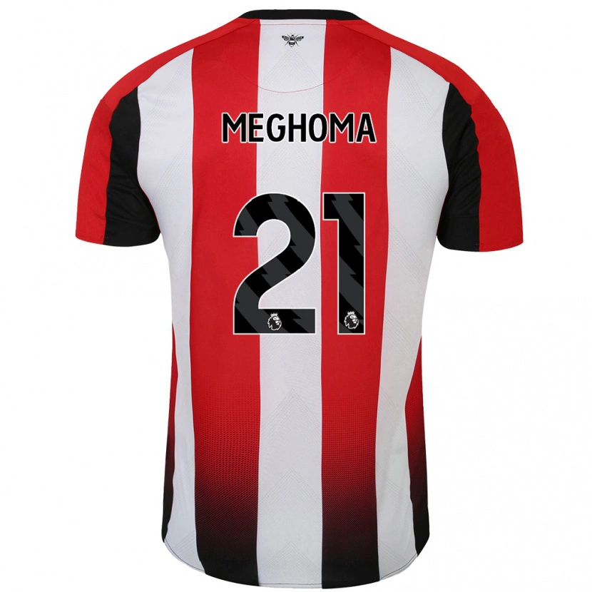 Danxen Mujer Camiseta Jayden Meghoma #21 Rojo Blanco 1ª Equipación 2024/25 La Camisa México
