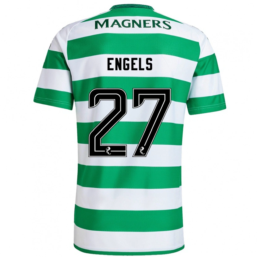 Danxen Mujer Camiseta Arne Engels #27 Verde Blanco 1ª Equipación 2024/25 La Camisa México