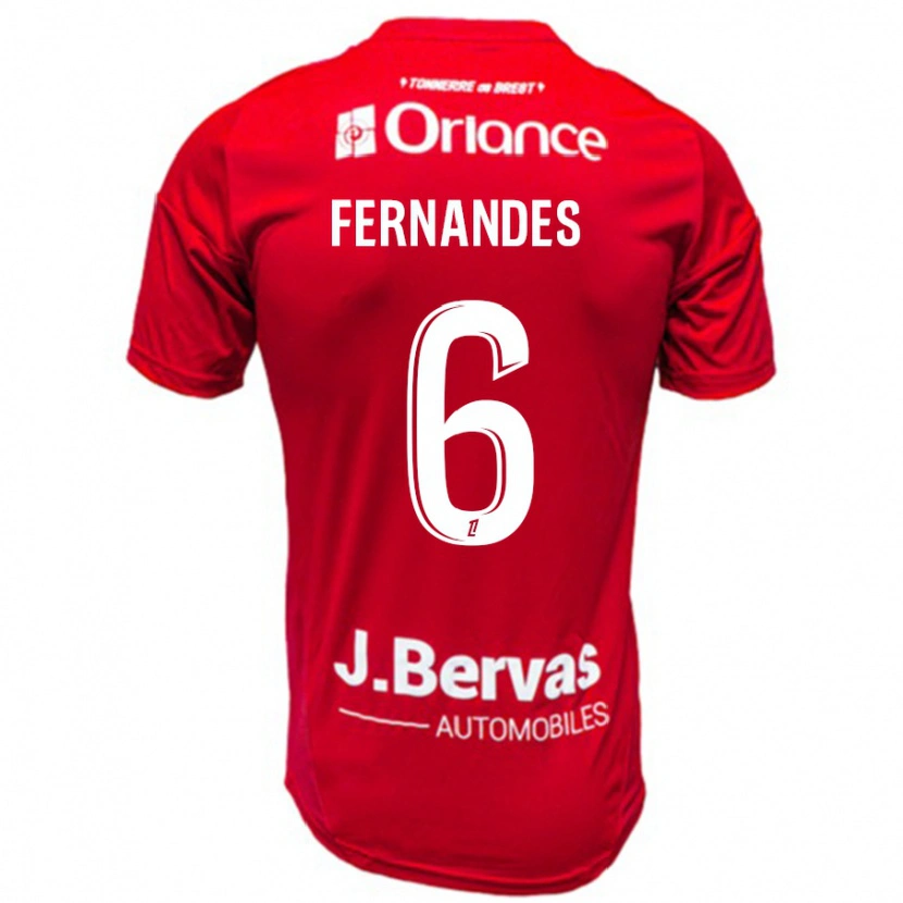 Danxen Mujer Camiseta Edimilson Fernandes #6 Rojo Blanco 1ª Equipación 2024/25 La Camisa México