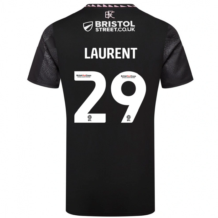 Danxen Mujer Camiseta Josh Laurent #29 Negro 2ª Equipación 2024/25 La Camisa México