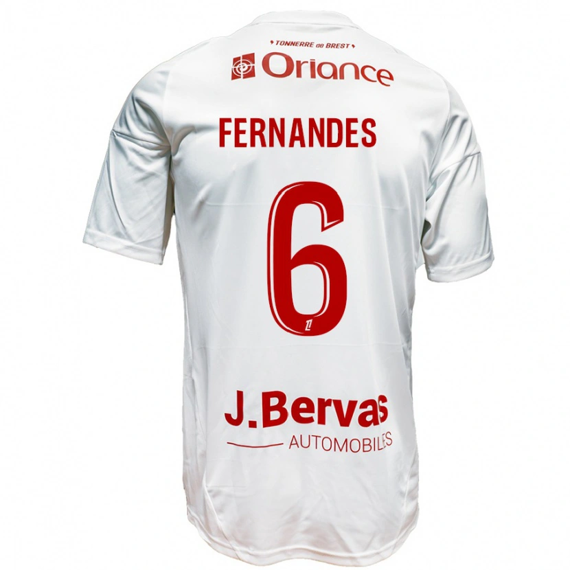 Danxen Mujer Camiseta Edimilson Fernandes #6 Blanco Rojo 2ª Equipación 2024/25 La Camisa México