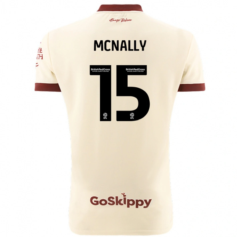 Danxen Mujer Camiseta Luke Mcnally #15 Crema Blanco 2ª Equipación 2024/25 La Camisa México