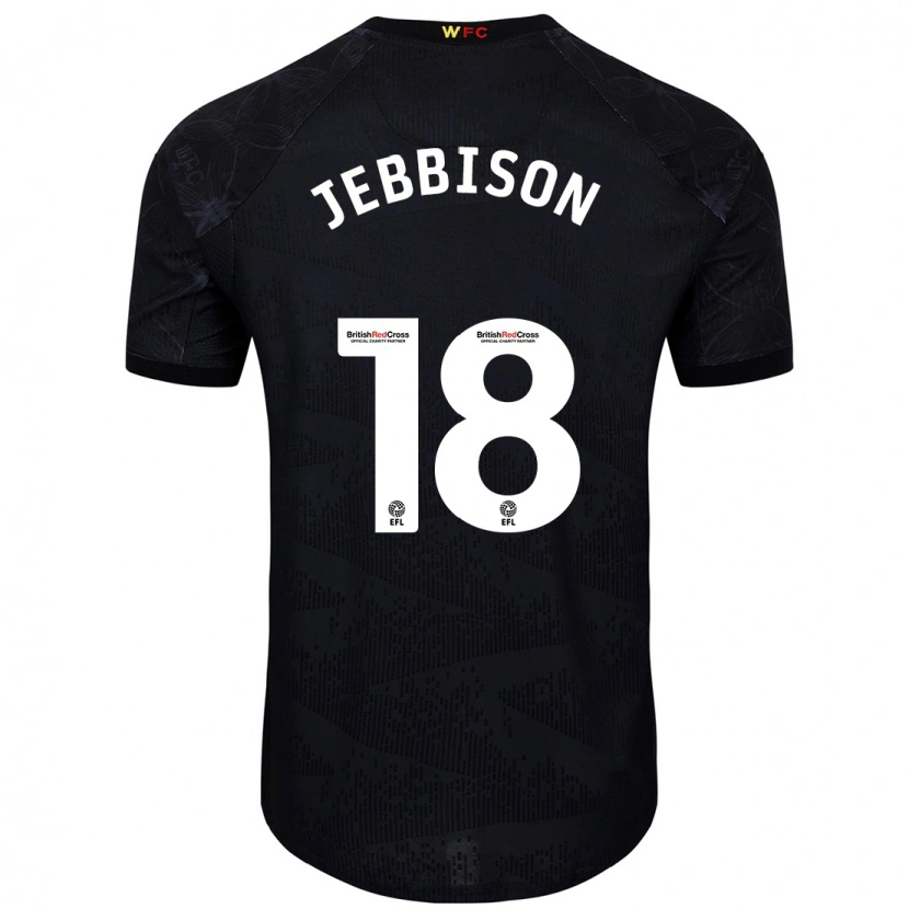 Danxen Mujer Camiseta Daniel Jebbison #18 Negro Blanco 2ª Equipación 2024/25 La Camisa México