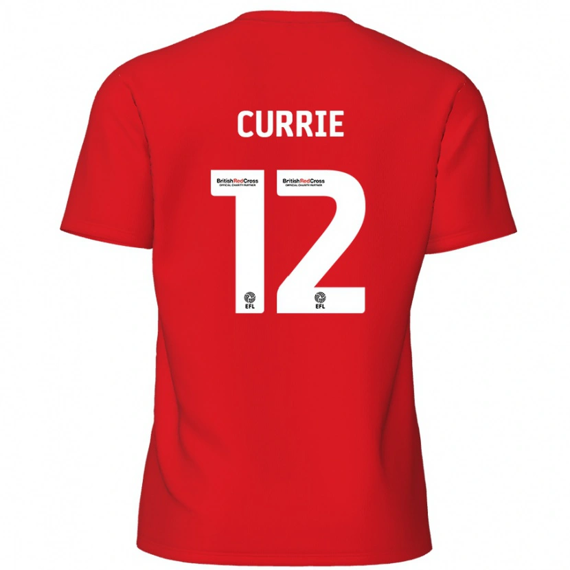 Danxen Mujer Camiseta Jack Currie #12 Rojo 1ª Equipación 2024/25 La Camisa México